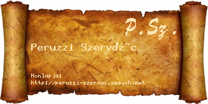 Peruzzi Szervác névjegykártya